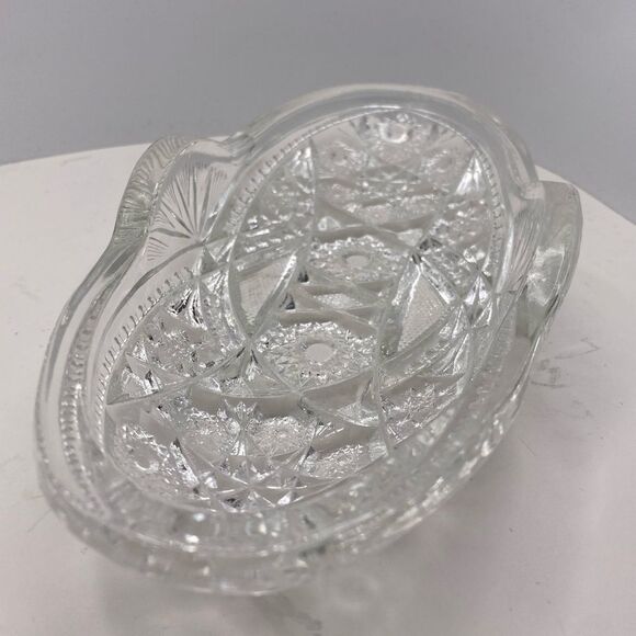 Vintage Depression Glass with Saw Tooth Edge Candy Dish - Picture 5 of 5